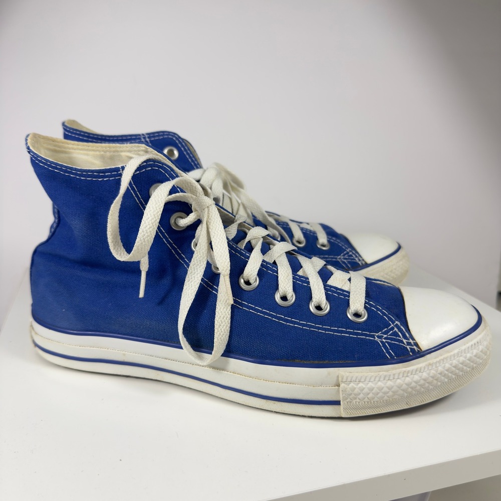 Converse Chuck Taylor All Star High Top Blue Men 8.5 Women 10.5 Sneaker Canvas - Picture 6 of 15